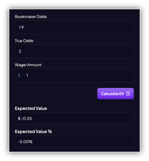Tails ev calculation